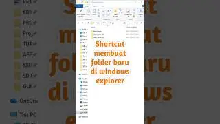 Shortcut to create a new folder in Windows Explorer #shortcut