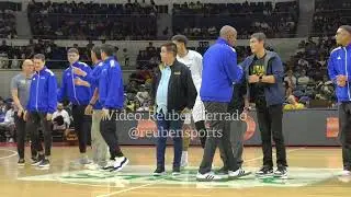 Gilas Pilipinas SEA Games team honored at halftime of the PBA Philippine Cup quarterfinals