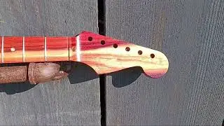 Padauk wood neck for Swamp Wyld cherry guitar