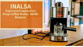 How to make coffee in INALSA Espresso/Cappuccino 4Cup Coffee Maker 800W- Bonjour