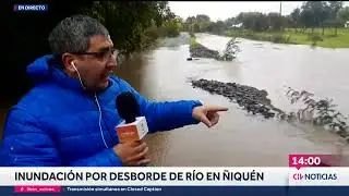Inundaci&oacute;n por desborde del r&iacute;o &Ntilde;iqu&eacute;n - CHV Noticias