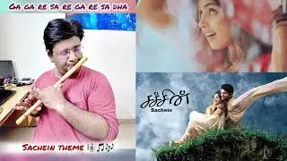 Sachein Love Theme Music | Easy Flute Tutorial | C scale Natural Medium | Tamil songs