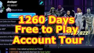 1260 Days Free to Play Roster Tour | Marvel Strike Force |Blitz, Arena, and DD2/3/4 - Free to Play