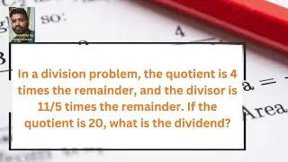 In a division problem, the quotient is 4 times the remainder, and the divisor is 11/5 times the 