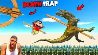CHOP BALLISTA DEATH TRAP vs SHINCHAN and AMAAN TEAM in Animal Revolt Battle Simulator WHO CAN PASS ?