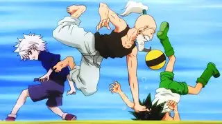 ゴンとキルアが一緒でもまだネテロからボールが取れない ボ Even Gon and Killua together, they still cant take the ball from Netero