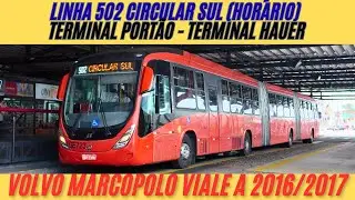 Curitiba PR - Linha 502 CIRCULAR SUL (HORÁRIO) Terminal Portão - Terminal Hauer