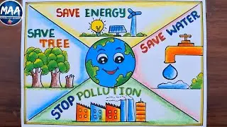Earth day drawing easy | World earth day drawing | Save earth poster drawing | Earth poster #earth