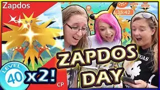 HITTING LEVEL 40 AGAIN ON SHINY ZAPDOS DAY POKEMON GO!