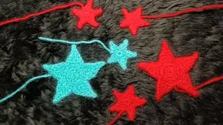Crochet Star Applique (English Subtitles)