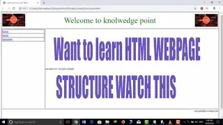 html web page structure