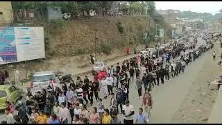 Tribal solidarity march&rdquo; organized by the All Tribal Students&rsquo; Union, Manipur (ATSUM).