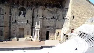 The ancient Roman Theatre in the city of Orange, France