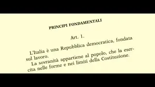 L'articolo 1. Democrazia, lavoro, sovranit&agrave; popolare
