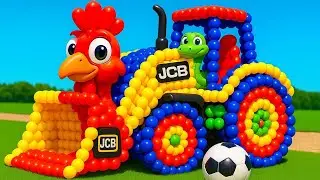 The mascot vibrato assistant JCB and 🚜 on the football field is popular, co produced