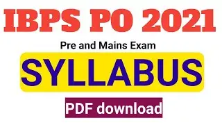 ibps po syllabus in hindi | ibps po syllabus 2021 |  ibps po syllabus pdf download