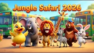 Jungle Safari 2026 &ndash; Cute 3D Cartoon Animals Adventure for Kids 🐘🦁🐼🦓🦒🦆🐰