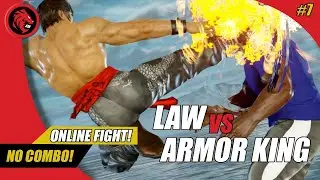 Online Fight Law vs Armor King No Combo Challenge! - Tekken 7 Season 4 Rank Battle - Part 7