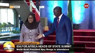 President Samia Suluhu arrives at KICC for the IDA African Heads of State Summit