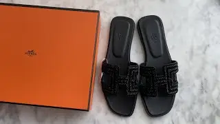 Unboxing Hermes Oran Sandal Noir Review