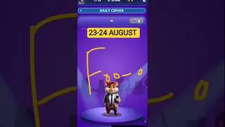 Hamster Kombat Dev Game Daily Cipher 23-24 AUGUST | Hamster Kombat Daily Cipher Code | Daily Combo