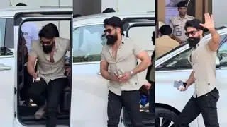 Kgf star Yash so handsome looks at Mumbai Airport