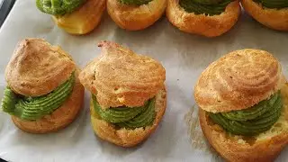 RESEP KUE SUS GREENTEA | CHOUX PUFF GREENTEA