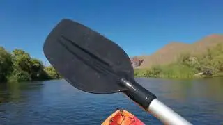 Salt lake kayaking in Sonoran desert from Saguaro Lake Ranch, Arizona, Part 6