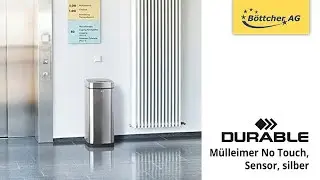 M&uuml;lleimer Durable, No Touch, Sensor, silber