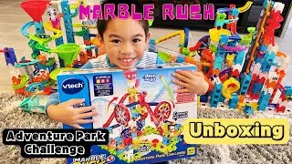ADVENTURE PARK CHALLENGE UNBOXING / HOW TO BUILD LEVEL 3 MARBLE RUSH MARBLE RUN ASMR