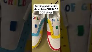 Child of God shoes #shoes #shorts #art #forrestfrank #childofgod #jvke #music