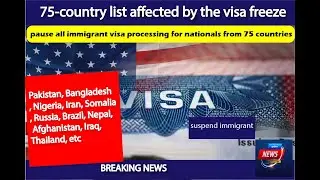 Breaking News: US Suspends Visa Processing for 75 Countries/US Visa Ban Update