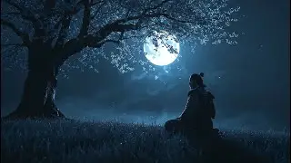 Samurai Night Meditation 4K 🌙 Deep Japanese Sleep Ambience | MoonLullaby Cinematic Relax