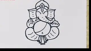 Easy Lord Ganesh drawing from S letter  step by step // Easy Lord Ganesha Chaturthi drawing #2026new