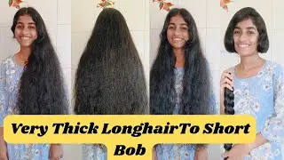 Very Longhair to Short Bob cut for Donation I Kerala Hair donations I Wig Bank I Miracle Charitable