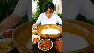 (Spicy Food Eating) - Yummy Chillies with Rice - Unforgettable Taste #Shorts