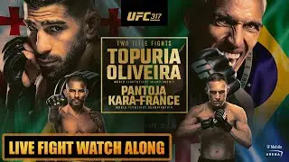 UFC 317 Ilia Topuria vs Charles Oliveira Live Fight Watch Along