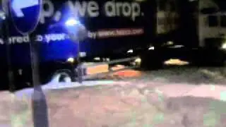 tesco's 38tonne lorry rescued  by landrovers