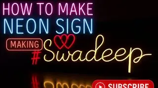 How to making neon sign name#youtubeshorts 