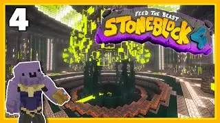 Stoneblock 4 Minecraft Modpack EP 4 | Улучшения мирового движка + Создание головоломок Убежища