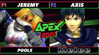 Apex 2022 - Jeremy (Sheik) Vs. Axis (Marth) SSBM Melee Tournament