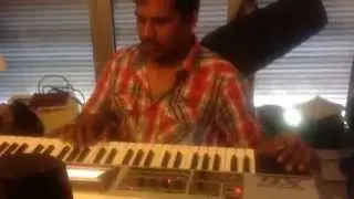 Isaipriyan playing thavil in keyboard