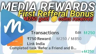 Media Rewards Refferal received 250 gold coins and media Rewards survey  winners and real or fake