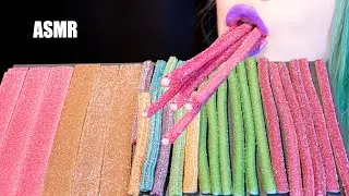 ASMR: FILLED SUGAR STICKS, SPIDER LEGS, SOUR STRIPES | Candy Shop Platter 🌈🍭 [No Talking|V]😻