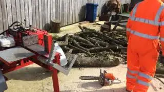 My homemade log holder
