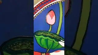Pichwai Lippan Fusion😍 | Clay mirror art | check comments 4 details #shorts #pichwaiart #lippanart