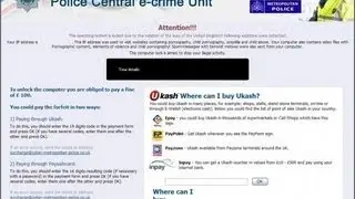 How to remove Police Central e crime Unit  PCeU virus