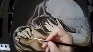 Flemish painting technique/Copy of work of J.F.Voet/Clelia Cesarini Colonna/Grisaille