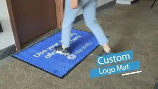 Custom logo mat logo carpet with rubber backing, for both indoor & outdoor  commercial use