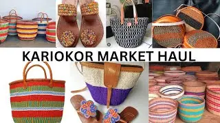 KARIOKOR SHOPPING HAUL|WHERE TO GET AFFORDABLE LEATHER MAASAI BASKET,SANDALS,BIGGEST AFRICAN MARKET